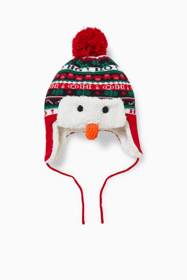 Men - CLOCKHOUSE - knitted Christmas hat - red