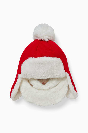 Hommes - CLOCKHOUSE - bonnet de Noël - rouge