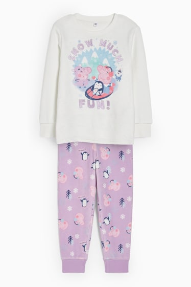 Enfants - Peppa Wutz - pyjama - 2 pièces - blanc