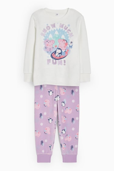 Kinder Mädchen - Peppa Wutz - Pyjama - 2 teilig - weiß