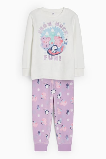 Niños - Peppa Pig - pijama - 2 piezas - blanco