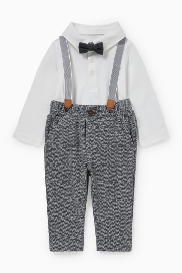 Bébés garçons - Ensemble bébé - 3 pièces - blanc / noir
