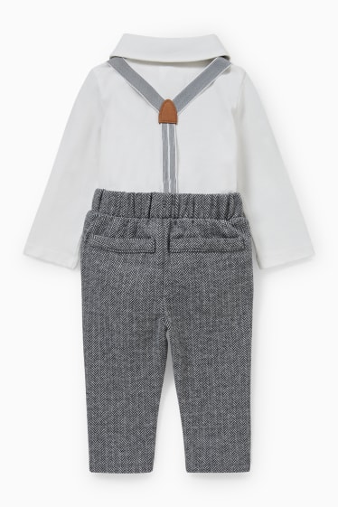 Bébés garçons - Ensemble bébé - 3 pièces - blanc / noir