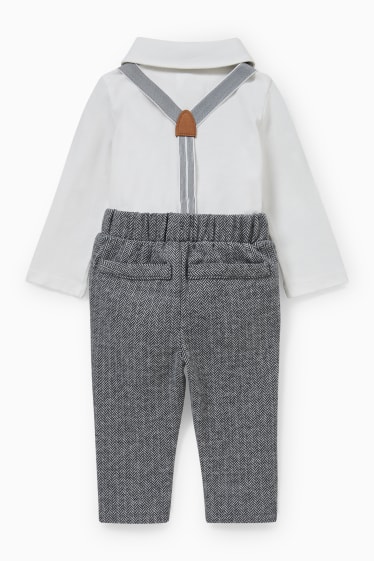 Babys - Baby-outfit - 3-delig - wit / zwart