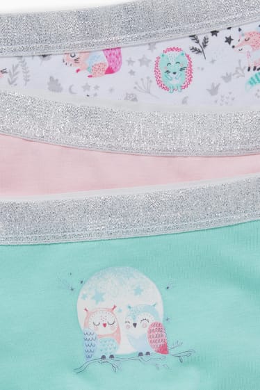 Bambine - Confezione da 3 - boxer - rosa