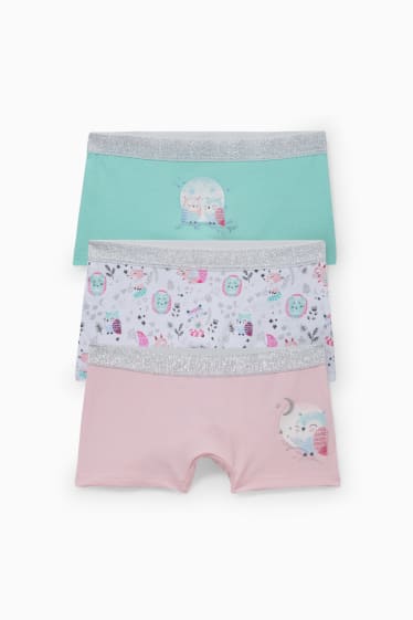 Bambine - Confezione da 3 - boxer - rosa