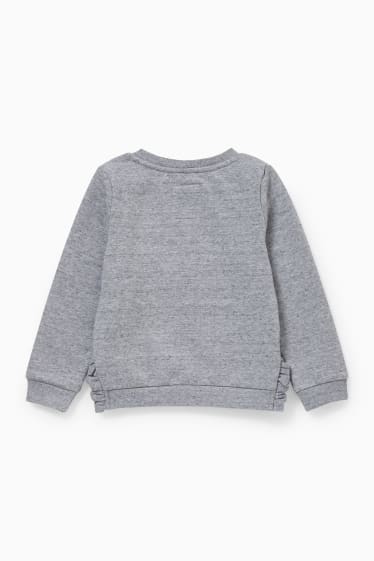 Kinder - Einhorn - Sweatshirt - grau-melange