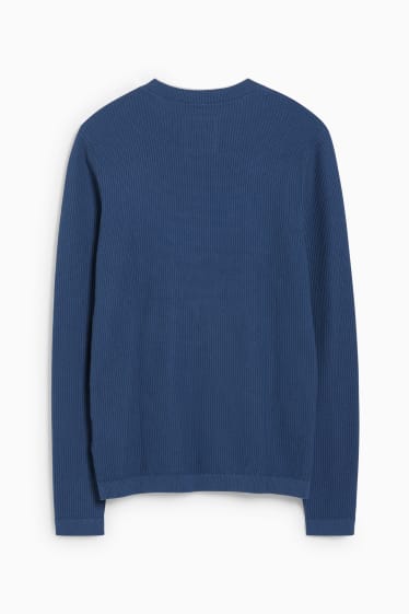 Uomo - CLOCKHOUSE - maglione - effetto 2 in 1 - blu scuro