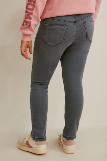 Niños - Talla grande - pack de 2 - skinny jeans - vaqueros térmicos - gris