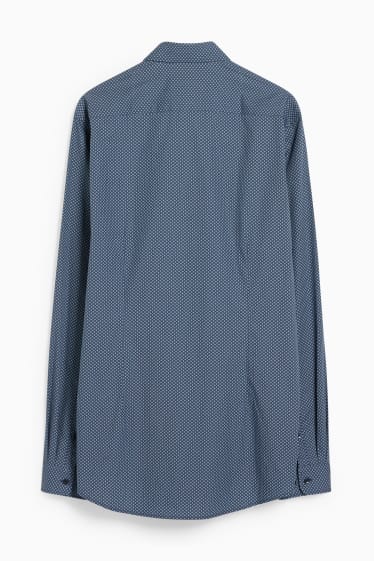 Uomo - Camicia business - slim fit - maniche ultralunghe - facile da stirare - blu / blu scuro