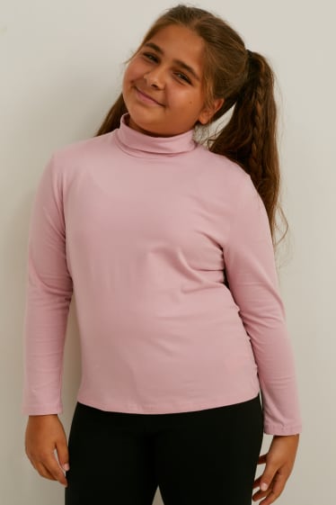 Children - Extended sizes - multipack of 4 - polo neck top - white