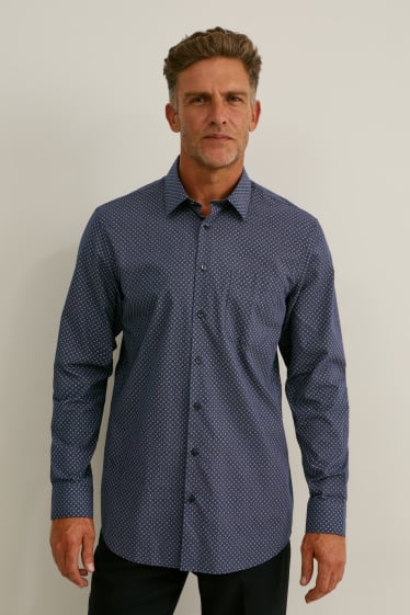 Herren - Pullover und Hemd - Regular Fit - bügelleicht - rot / dunkelblau