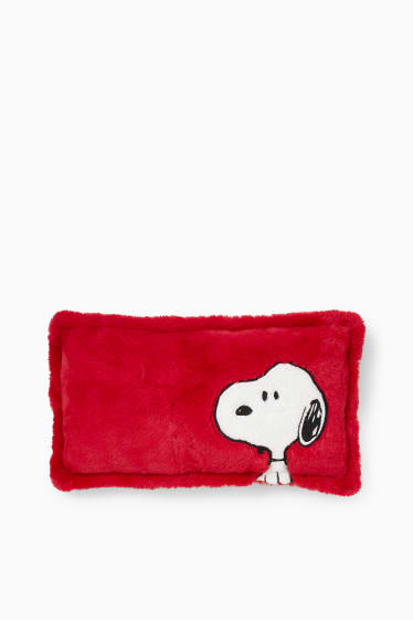 Dona - Coixí pell sintètica - 50 x 30 cm - Snoopy - vermell