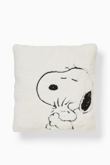 Donna - Cuscino effetto peluche - 40 x 40 cm - Peanuts - bianco crema