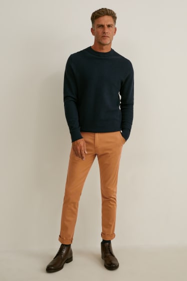 Hommes - Chino - coupe slim  - LYCRA® - havane