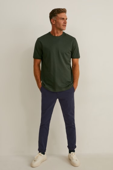 Hommes - Chino - coupe slim  - LYCRA® - bleu foncé