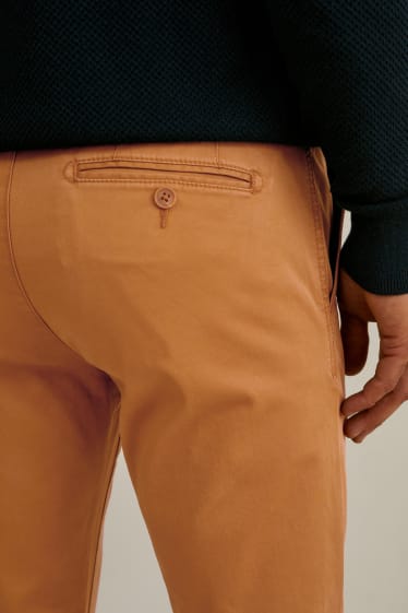 Heren - Chino - slim fit - Flex - LYCRA® - havanna