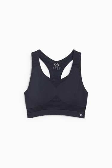 Damen - Funktions-BH - wattiert - Fitness - 4 Way Stretch - dunkelblau
