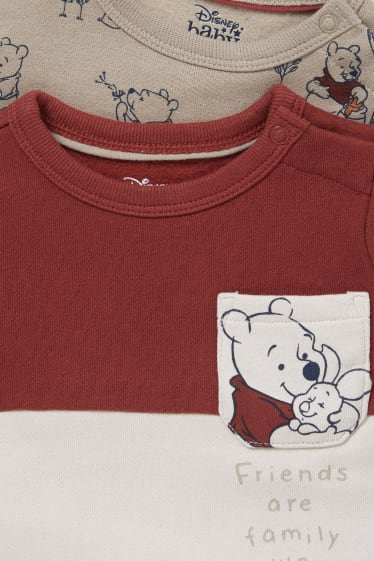 Babys - Multipack 2er - Winnie Puuh - Baby-Sweatshirt - rot / beige