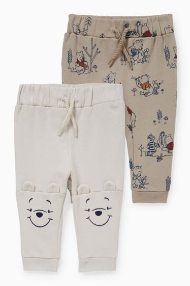 Bébés garçons - Lot de 2 - Winnie l’ourson - pantalons de jogging pour bébé - beige chiné
