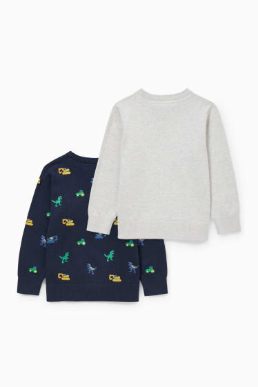 Kinder - Multipack 2er - Pullover - dunkelblau / grau