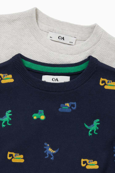 Kinder Jungen - Multipack 2er - Pullover - dunkelblau / grau