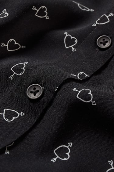Dames - CLOCKHOUSE - jurk - met patroon - zwart
