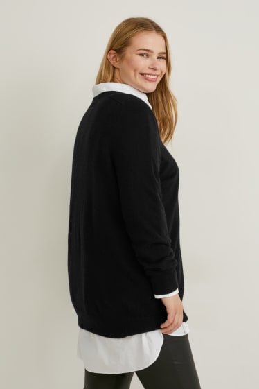 Femmes - Pullover en cachemire - noir