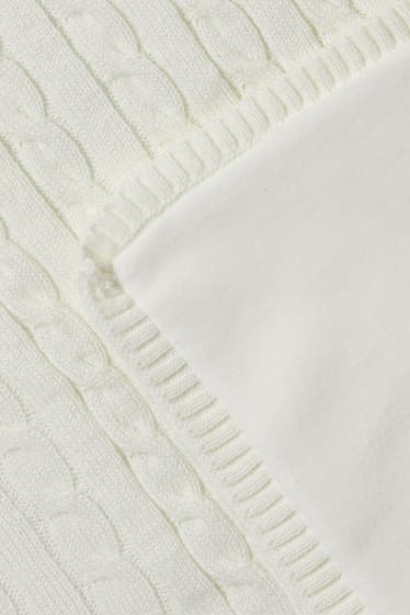 Babies - Baby knitted blanket - white