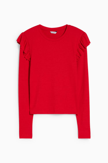 Femei - CLOCKHOUSE - tricou cu mânecă lungă - roșu