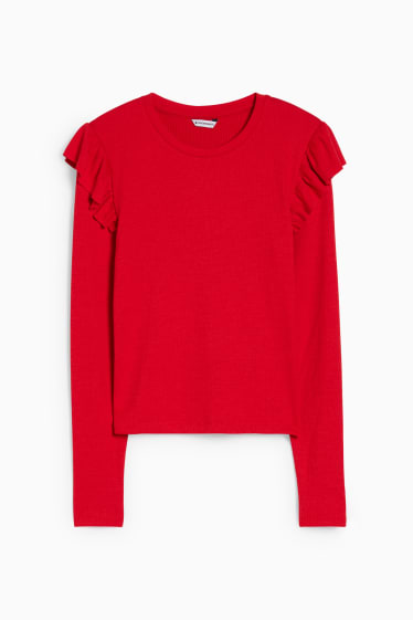 Women - CLOCKHOUSE - long sleeve top - red