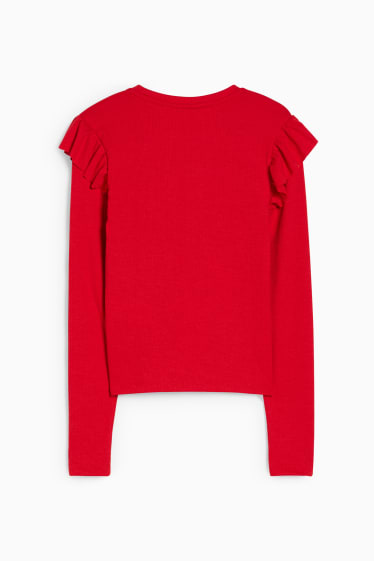 Women - CLOCKHOUSE - long sleeve top - red