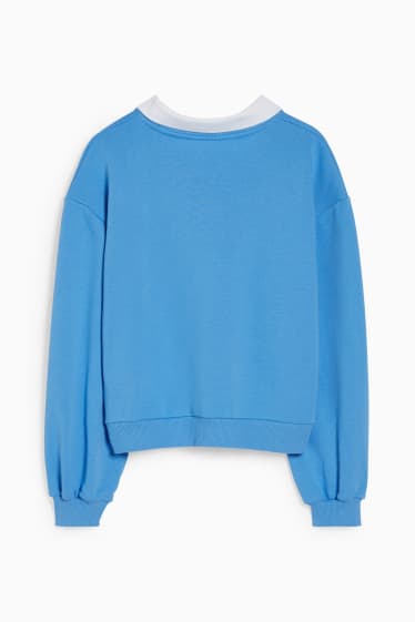 Damen - Sweatshirt - 2-in-1-Look - blau