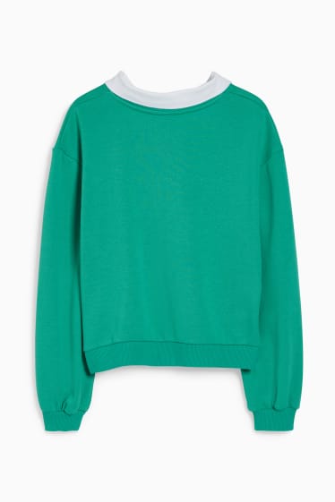 Femmes - CLOCKHOUSE - sweat - look 2-en-1 - vert