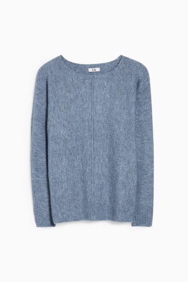 Kobiety - Sweter - niebieski-melanż