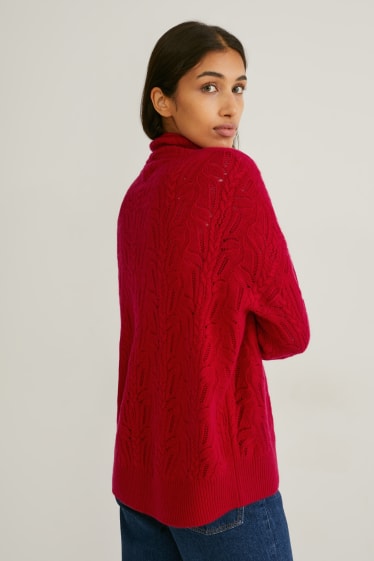 Donna - Maglione di cashmere - rosso