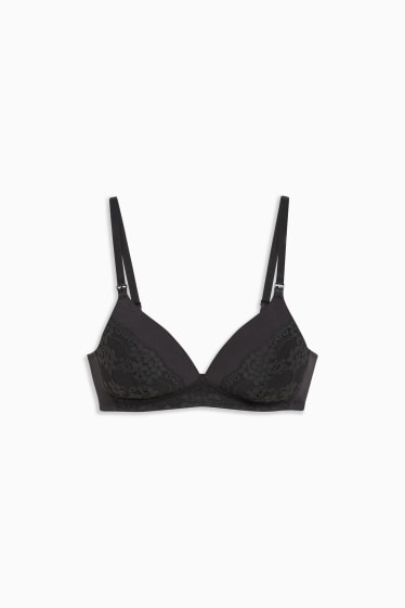 Women - Non-wired nursing bra - padded - black