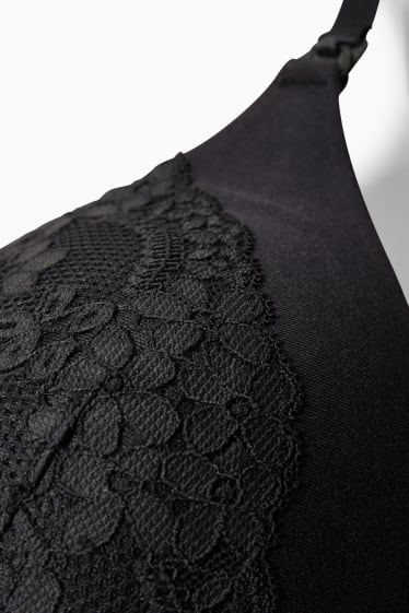 Donna - Reggiseno per allattamento senza ferretti - imbottito - nero