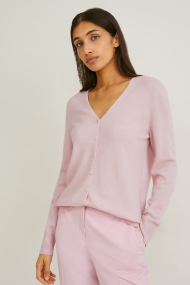 Donna - Cardigan in cashmere - rosa melange