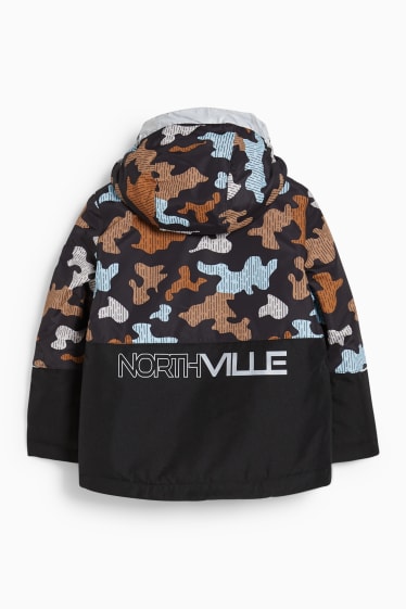Enfants garçons - Veste de ski à capuche - noir