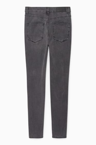 Dames - Skinny jeans - high waist - LYCRA® - jeansgrijs