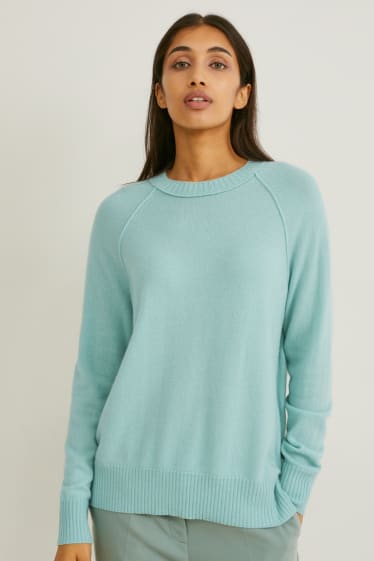 Damen - Kaschmir-Pullover - mintgrün