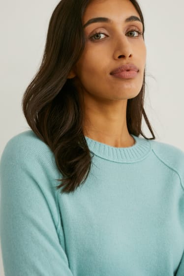 Damen - Kaschmir-Pullover - mintgrün