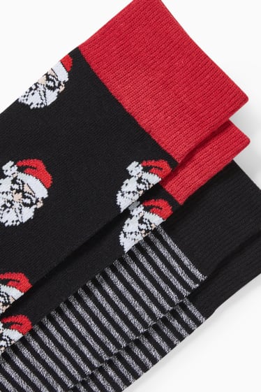 Men - CLOCKHOUSE - multipack of 2 - Christmas socks with motif - black