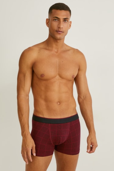 Hommes - Lot de 5 - boxers - LYCRA® - rouge / bleu foncé