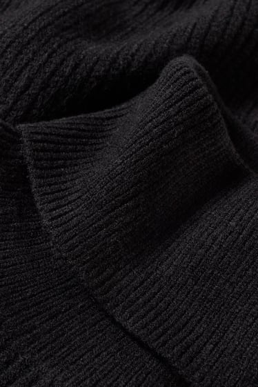 Women - Polo neck jumper - black