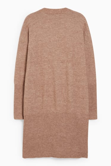 Damen - Strickjacke - braun-melange
