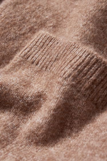 Damen - Strickjacke - braun-melange