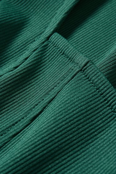 Joves - CLOCKHOUSE - samarreta de màniga llarga crop - verd fosc