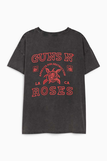 Mujer - CLOCKHOUSE- camiseta - Guns N' Roses - negro